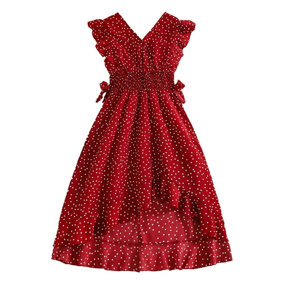 Little Girl Dresses Summer Sleeveless Prints Dress Dance Party Dresses Clothes Flower Girl Dress,Size 8 Years-9 Years