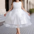 thumbnail image 1 of Little Girl Dresses Toddler Formal Dresses White Dress for Girls Party Dresses for Girl Dresses Size 5-6Y, 1 of 3