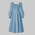 thumbnail image 1 of Little Girl Easter Dresses Summer Western Style Long Summer Dress for Girls Fashion Design Summer Dress (Blue,12-13 Years), 1 of 4