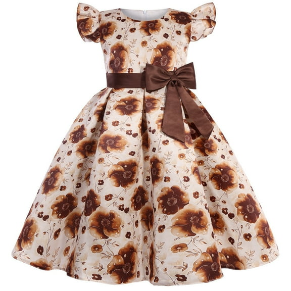 Little Girl Floral Dress Princess Female Casual Printed A-line Sundress
