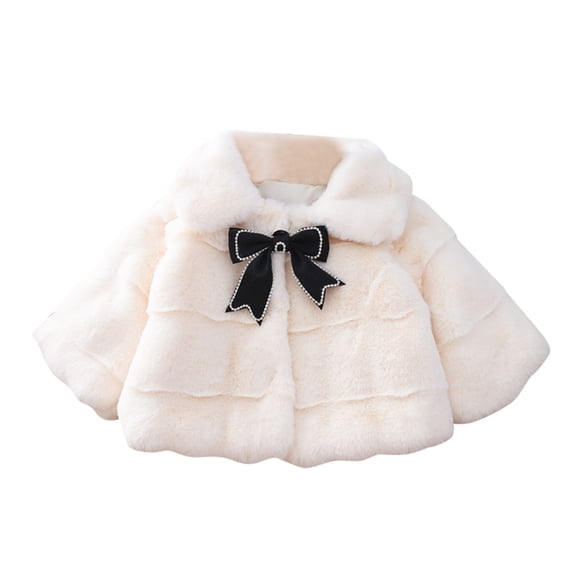 Baby Girl Winter Cute Thick Jacket Fuzzy Cape Cloak Overcoat Princess Winter Tops Fall Baby Boy Girl Outfit for Boys And Girls 3T
