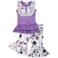 thumbnail image 1 of Little Girl Kids Sleeveless Lace Ruffles Floral Easter Pants Set Lavender 2T XS 201247 BNY Corner, 1 of 1