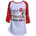 thumbnail image 1 of Little Girl Kids Tiny Teenager Valentine's Day Shirt Top Tee T-Shirt White Red 2T XS (317650), 1 of 1