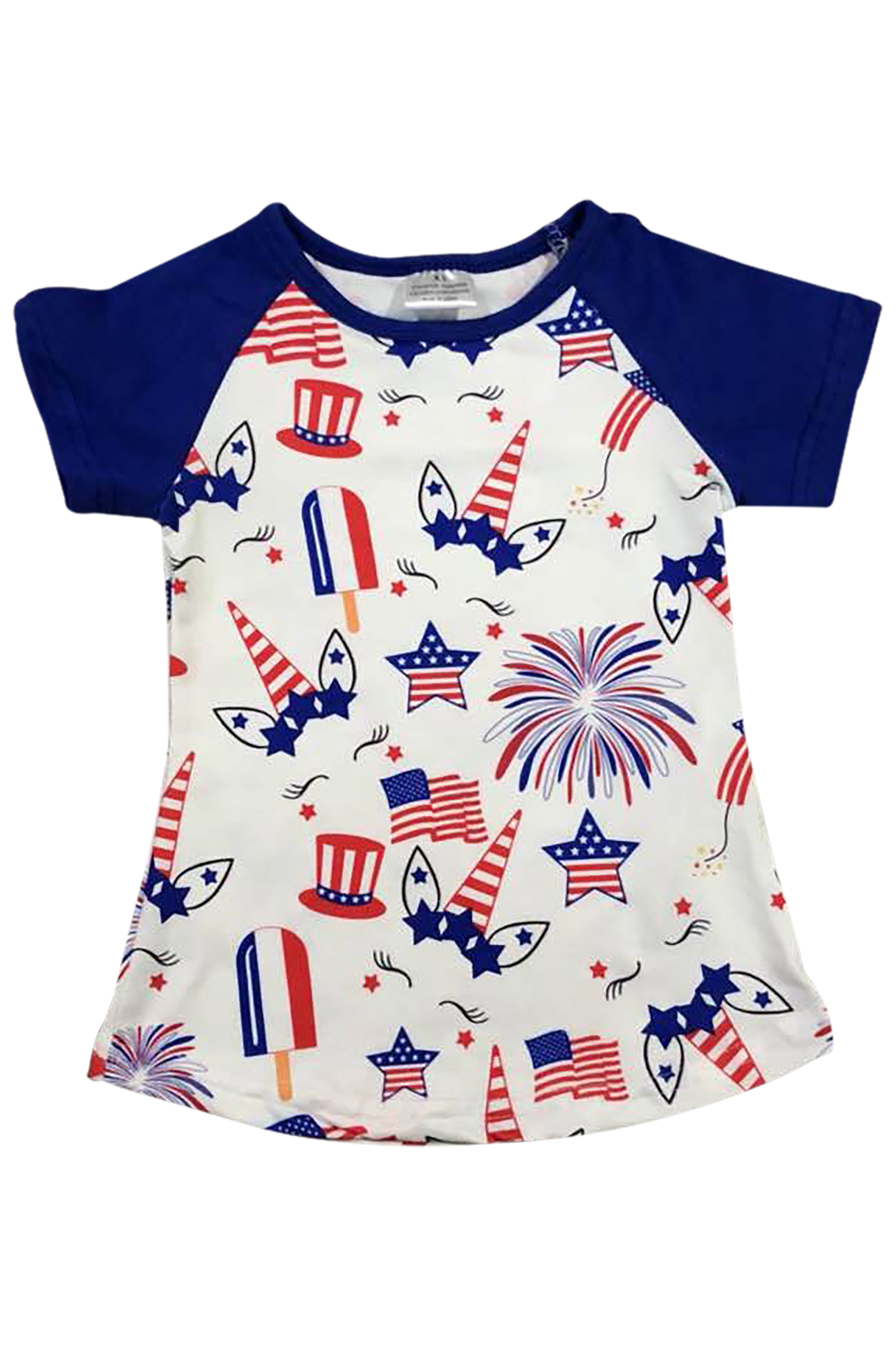 Kids Girls Christmas Unicorn T-Shirt – Raglan Cotton Top For Holidays & School - View #10