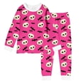 thumbnail image 1 of Little Girl Pajamas Halloween Pjs Pumpkin Print Long Sleeve Crewneck Loungewear Comfy Girl Pajamas Size 6-7 Years, 1 of 3