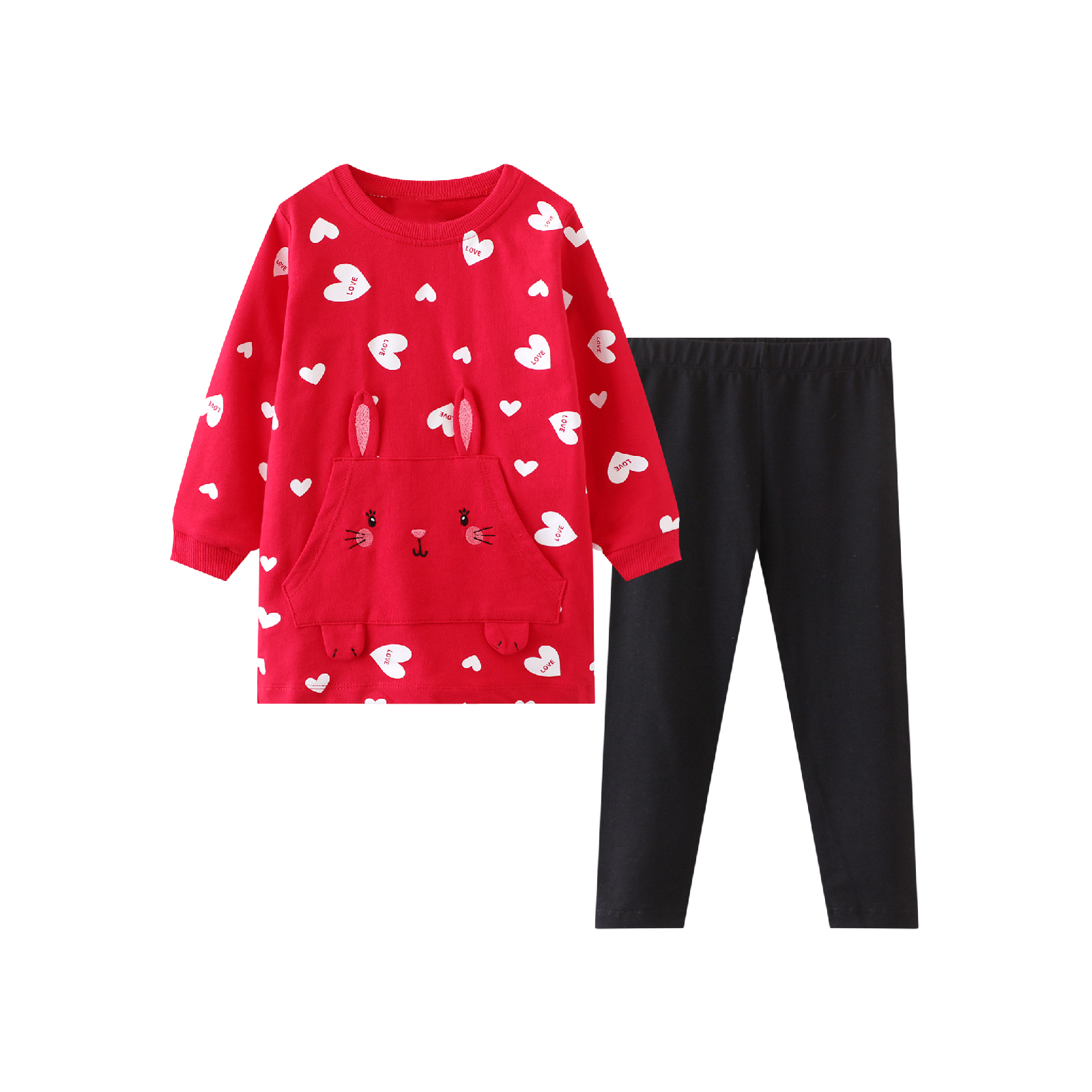 Little Lass Girls Knit Tee and Overall, 2Piece Outfit Set, Sizes 46X