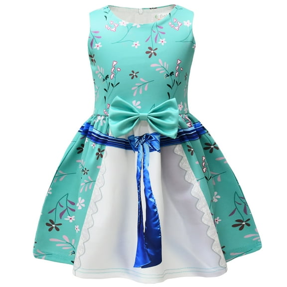 Little Girl Princess Giselle Bowknot Dress Halloween Party Cosplay outfit 3-8T