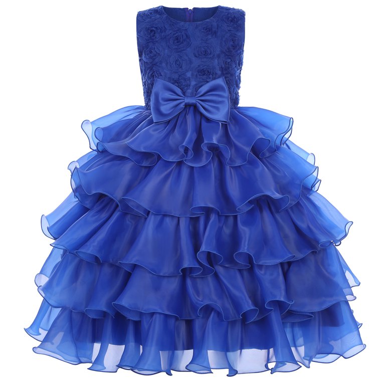 Little Girl Ruffle Tutu Dress Party Wedding Formal Princess Ball Gown 2-10  Years - Walmart.com