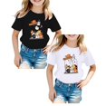 thumbnail image 1 of Little Girl Short Sleeve Tee Shirt Cotton Casual Crewneck Graphic Tops Multiple colors T-Shirts 2 Packs, 1 of 4