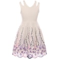 thumbnail image 1 of Little Girl Sleeveless 3D Flowers Embroidered Easter Summer Flower Girl Dress Off White 4 JKS 2115 BNY Corner, 1 of 6