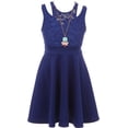 thumbnail image 1 of Little Girl Sleeveless Lace Solid Necklace Easter Summer Flower Girl Dress USA Royal 4 JKS 2114 BNY Corner, 1 of 4