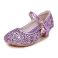 thumbnail image 1 of Little Girl Stage Crystal Shoes Princess High Heels Wedding Party Shining Children's Shoes, 1 of 7