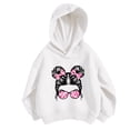 thumbnail image 1 of Little Girl Sweatshirts Size 6 Fashion Graphic Long Sleeve Casual Hoodies 3-8T Kids Fall Pullover Top, White, 5 Years, 1 of 5
