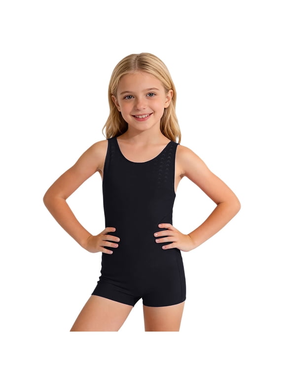 Little Girl Swimwear Sets Rash Guard Upf Sun Pool Girls Activities Shirt,Black,10