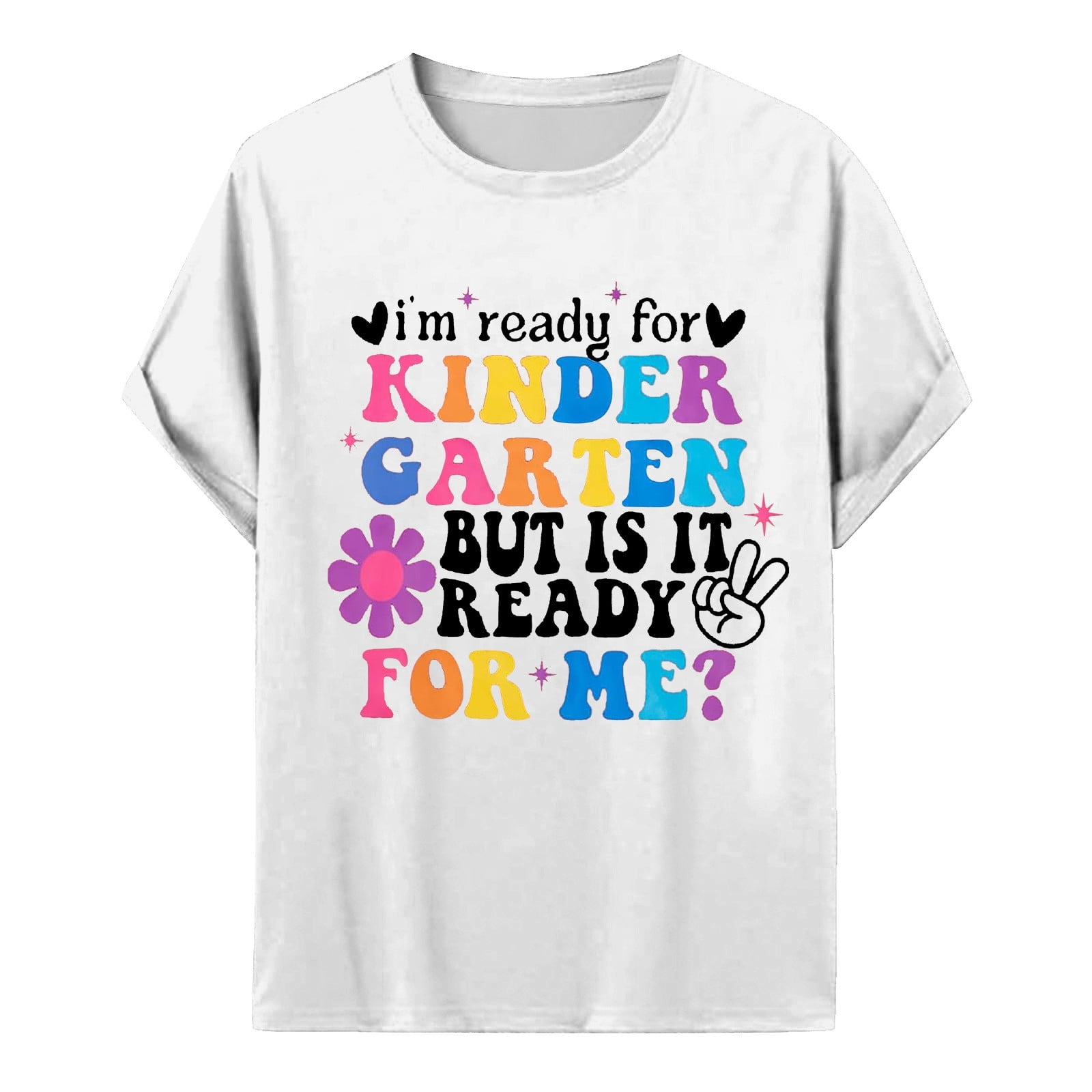 Little Girl Tops Size 78 First Day Of Kindergarten Shirt Toddler First