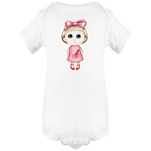 Little Girl With Pink Clothes Bodysuit Infant -Image by Shutterstock,  6 Months