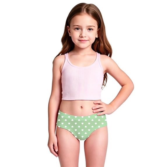Little Girl's Bikini Sets Two Piece Swimsuit UPF 50+ Sun Rash Guard And Swim Shorts For Beach Pool Summer Swimwear Size 6-7T