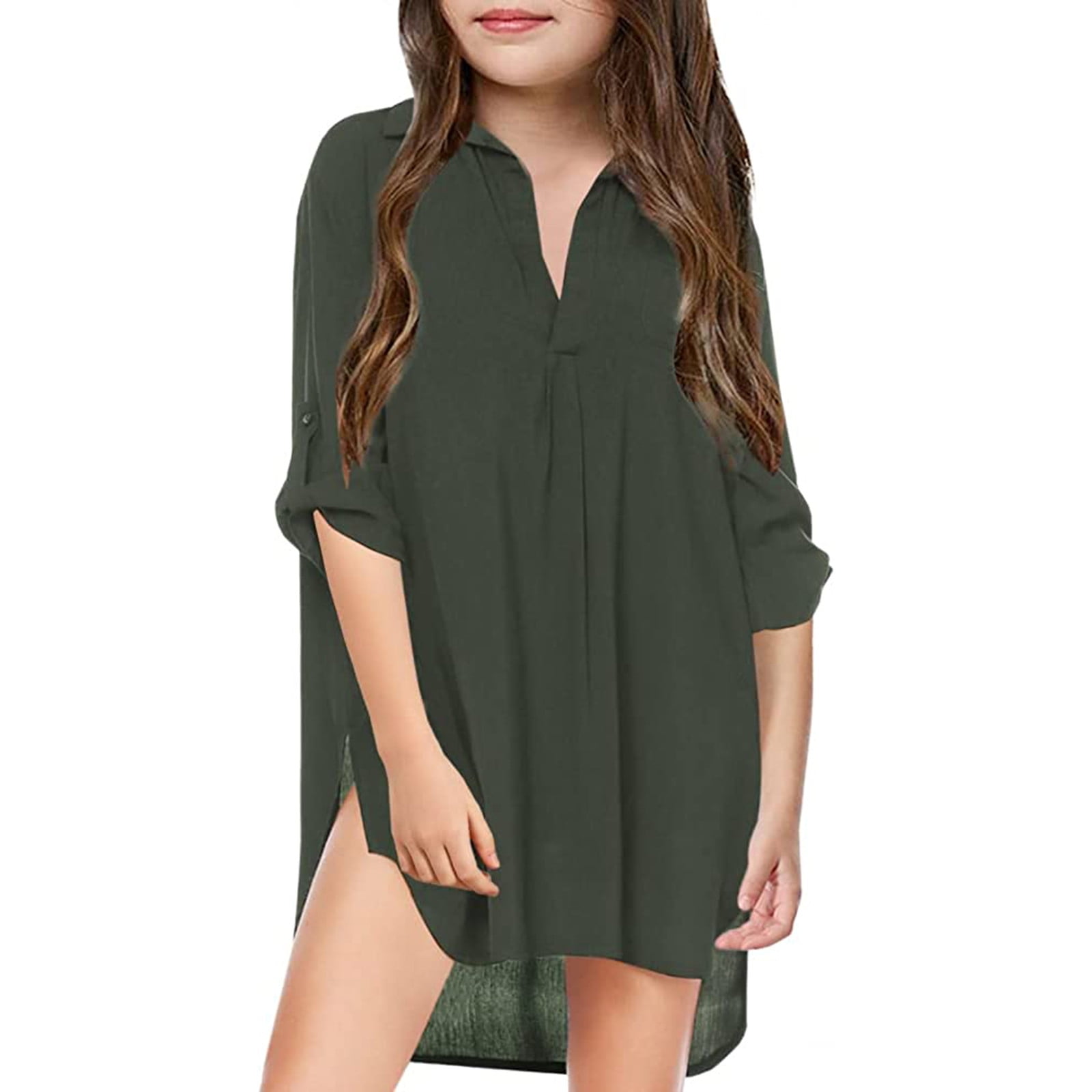 Little Girl's Kids Swimsuit Beach Cover Up For Girl Chiffon Shirt