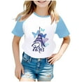 thumbnail image 1 of Little Girl's Paris City Graphic T Shirt Short Sleeve Unisex Casual Tshirts, 1 of 3