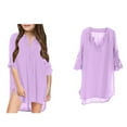 thumbnail image 1 of Little Girl's Swimsuit Beach Cover Up V Neck Long Sleeve Chiffon Shirt Bathing Suit Little Girl 12-13 Years, 1 of 9