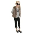 thumbnail image 1 of Little Girl's Winter Vest, Black Fuzzy Waistcoat with Soft Lining, 1 of 4
