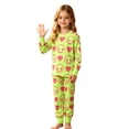 thumbnail image 1 of Little Girls 2-Piece Outfit Set Halloween Cute Print Tops and Pants Sleepwear Outfits Size 7-8T, 1 of 4