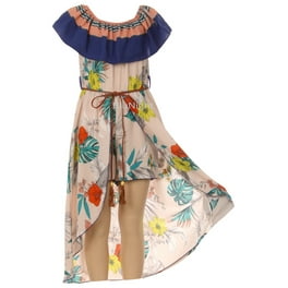BluNight Collection Girls Ruffle Hi Lo Maxi Skirt Jumpsuit - Ubuy UK
