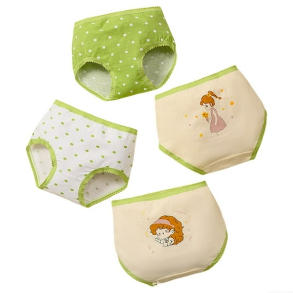 Little Girls 4Pc Cartoon Rainbow Shorts Underwear Clothes for Kids Size 5-6T