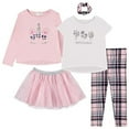 thumbnail image 1 of Little Girls 4pc wardrobe pack, Long Sleeve top, Short sleeve top, Tutu skirt, legging, 1 of 6
