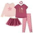 thumbnail image 1 of Little Girls 4pc wardrobe pack, Long Sleeve top, Short sleeve top, Tutu skirt, legging, 1 of 6