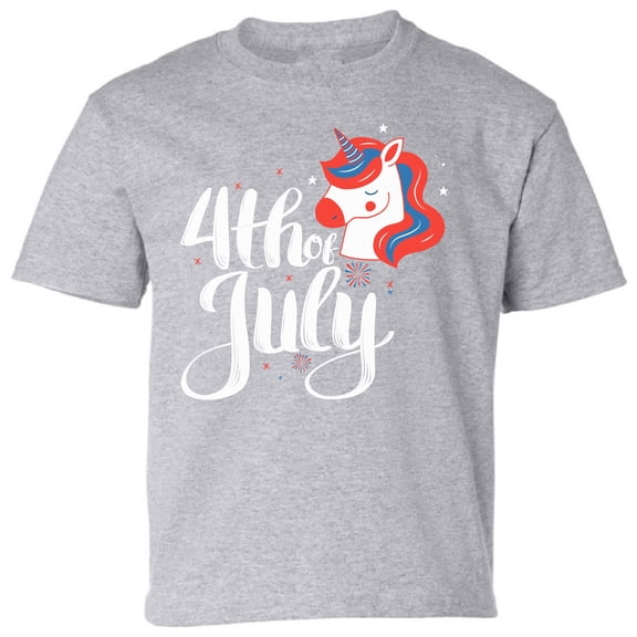 Little Girls 4th of July Shirt - Unicorn Graphic Tees USA America 2T 3T 4T 5/10