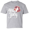 thumbnail image 1 of Little Girls 4th of July Shirt - Unicorn Graphic Tees USA America 2T 3T 4T 5/13, 1 of 2