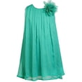 thumbnail image 1 of Little Girls Adorable Chiffon Mesh Flower Flowers Girls Dresses Green Size 4, 1 of 3