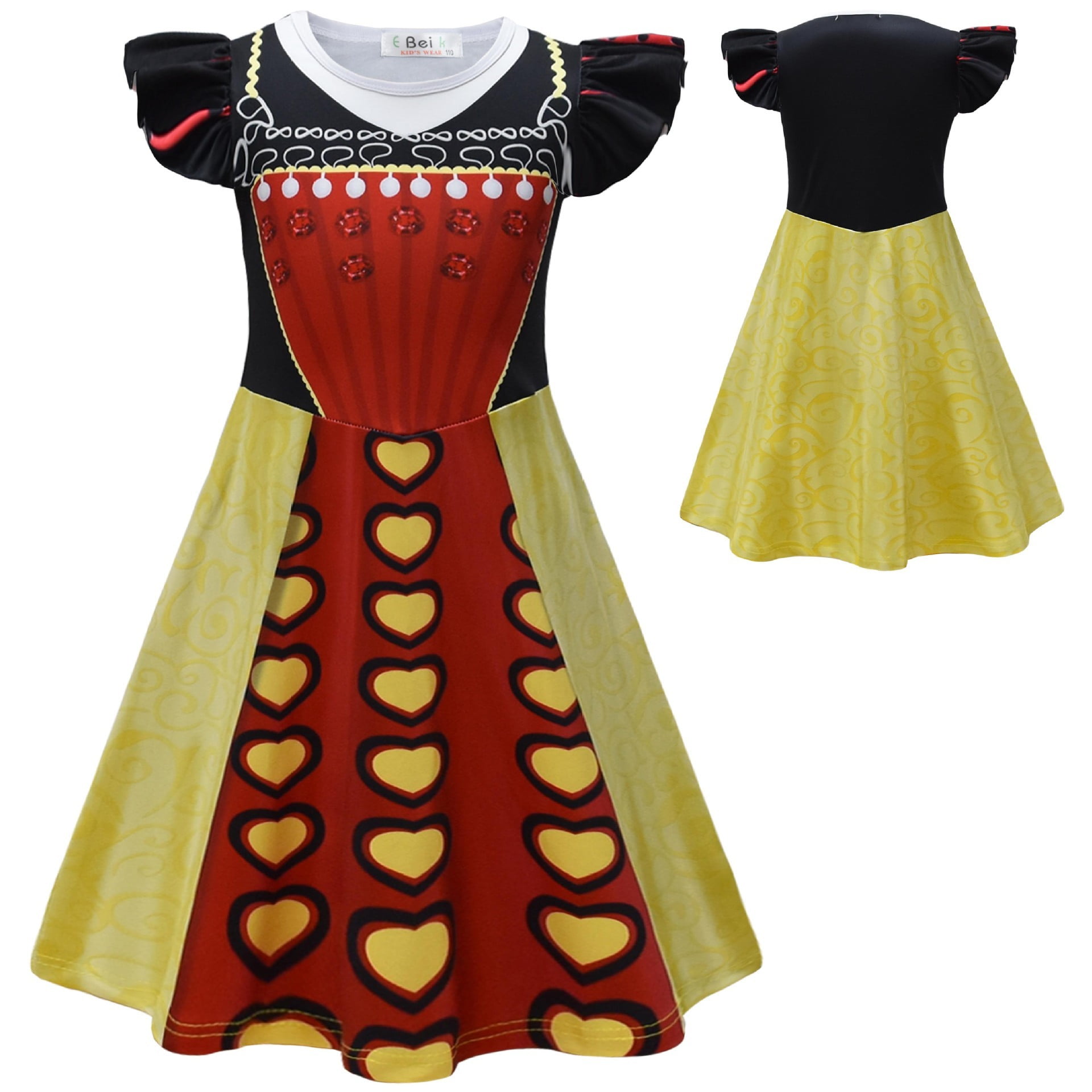 fitted lace wedding dress Cosplay Costume Red Queen dress Suits Alice In The Wonderland Red Quee –  Mermaidcosplay main image 0