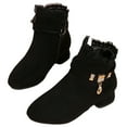 thumbnail image 1 of Little Girls Ankle Boots With Low Heel Fashion Casual Winter Footwear Kids, 1 of 8
