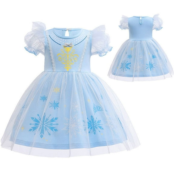 Little Girls Ariel/Aurora Princess Dress Casual Halloween Birthday Tulle Skirt