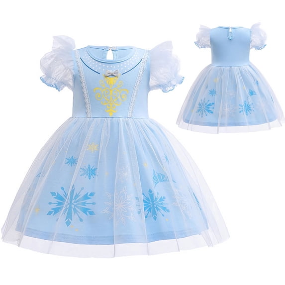 Little Girls Ariel/Aurora Princess Dress Casual Halloween Birthday Tulle Skirt