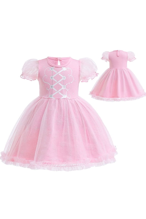 Little Girls Ariel/Aurora Princess Dress Casual Halloween Birthday Tulle Skirt