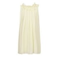 thumbnail image 1 of Little Girls Banana Ruffle Neckline Summer Chiffon Dress 5, 1 of 2