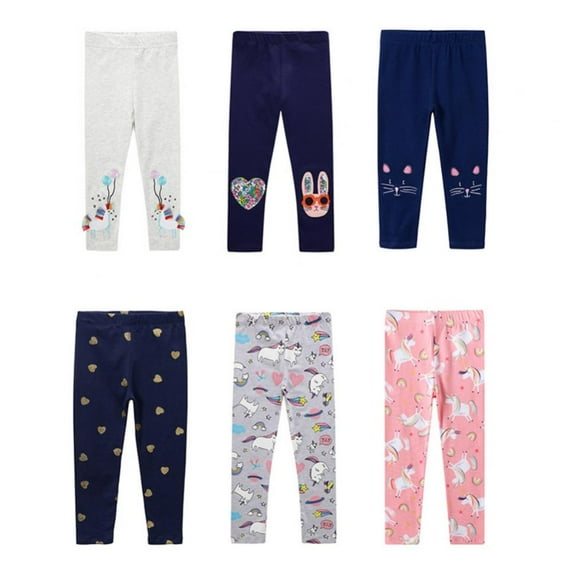 Little Girls Basic Full Length Soft Stretchy Cotton Tights Leggings Fall And Winter Stretch Leggings (2-7 Years)