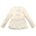 thumbnail image 1 of Little Girls Beige Sweet Bow Overcoat 4, 1 of 2