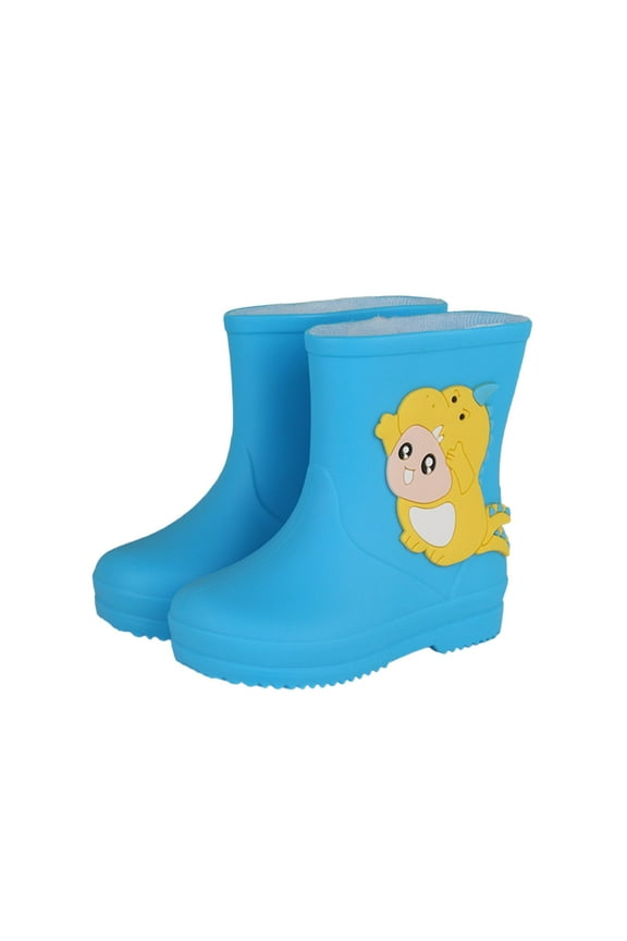 Little Girls Boots Rain Kids Footwear Cute Bunny Dinosaur Lightweight Soft Sole Rainy Season Shoes Size 5.5-6T