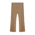 thumbnail image 1 of Little Girls Bottom Pants Summer Ice Silk Pants Versatile Solid Color Trousers Size 6-7T, 1 of 3