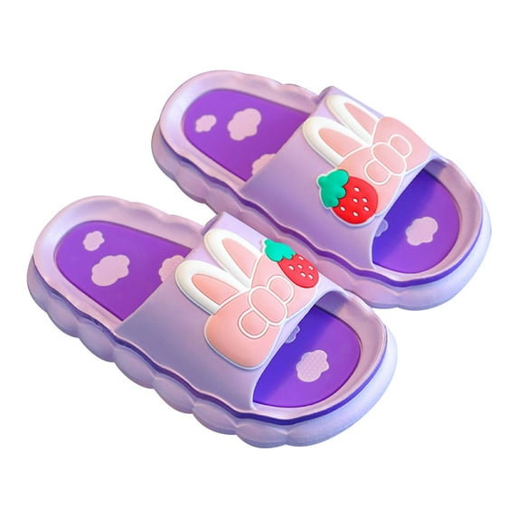 Little Girls Boys Anti-Slip Slippers Shoes for Infant Toddler Girls Cute Cartoon Slippers Soft Breathable Anti-Slip Bedroom Home Slippers 5-6 Years
