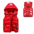 thumbnail image 1 of Little Girls Boys Puffer Vest Boys Vest Hooded Jacket Thicken Windproof Zipper Warm Outwear Kids Boy Jacket for Children 4-5 Years, 1 of 4