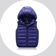 thumbnail image 1 of Little Girls Boys Puffer Vest Boys Winter Vest Baby Hoodie Vest Sleeveless Windproof Down Jacket Thick Vest for Kids 5-6 Years, 1 of 3