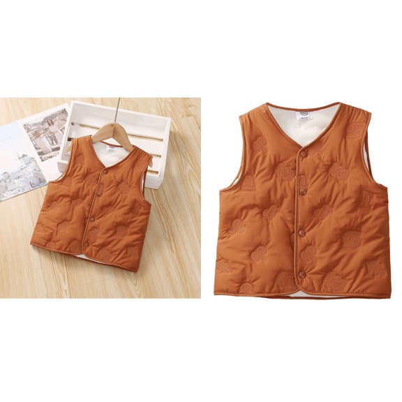 Little Girls Boys Puffer Vest Boys Winter Vest Lightweight Water-Resistant Button Down Windproof Down Jacket Sleeveless Kids Winter Jacket 5-6 Years