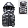 thumbnail image 1 of Little Girls Boys Puffer Vest Girls Vest Hooded Jacket Sleeveless Windproof Down Jacket Child Down Jacket for Children 3-4 Years, 1 of 5