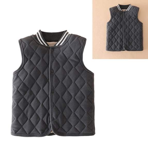 Little Girls Boys Puffer Vest Girls Vest Lightweight Water-Resistant Button Down Cute Jacket Sleeveless Winter Vest 11-13 Years