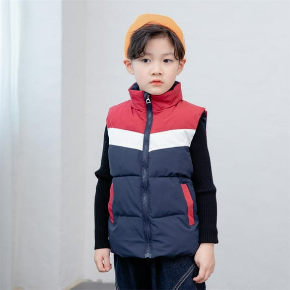 Little Girls Boys Puffer Vest Kids Winter Vest Casual Lightweight Puffer Jacket Sleeveless Child Puffer Jacket for Boys 7-8 Years
